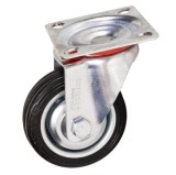 Roata pivotanta Detoolz din cauciuc 125x34,5 mm pentru carucioare