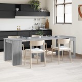 vidaXL Masă de dining 240 x 85 x 75 cm Lemn prelucrat Sonoma gri 3424949
