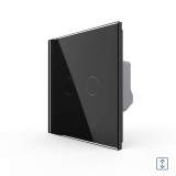 Cumpara ieftin Intrerupator touch pentru draperie electrica Livolo din sticla, negru