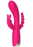 Vibrator Triplu ToyJoy Aphrodite, Roz