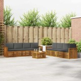 Cumpara ieftin Set de canapele de exterior 9 buc. 8-Locuri Natural si Antracit