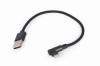 CABLU alimentare si date GEMBIRD, pt. smartphone, USB 2.0 (T) la Lightning (T) 90 grade, 0.2m, negru, &quot;CC-USB2-AMLML-0.2M&quot; (timbru verde 0.08 lei)
