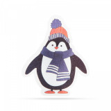 Decoraţie de Crăciun cu LED RGB - autocolant - model pinguin, Oem