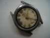 Ceas mecanic german UMF Ruhla, cu secundar periferic, defect, cheita lipsa si capac protector, Analog, Casual, Inox