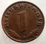 2.512 GERMANIA WWII 1 REICHSPFENNIG 1939 D, Europa, Bronz