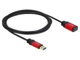 Cablu USB A DELOCK 2m Negru Mufă Aurită 24AWG 28AWG Cod 82753