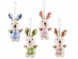 Cumpara ieftin Set 12 figurine Iepurasi textil multicolor 5.5x3x10 cm