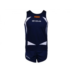 Compleu alergare barbati Givova Kit Sparta, blu-white, XL