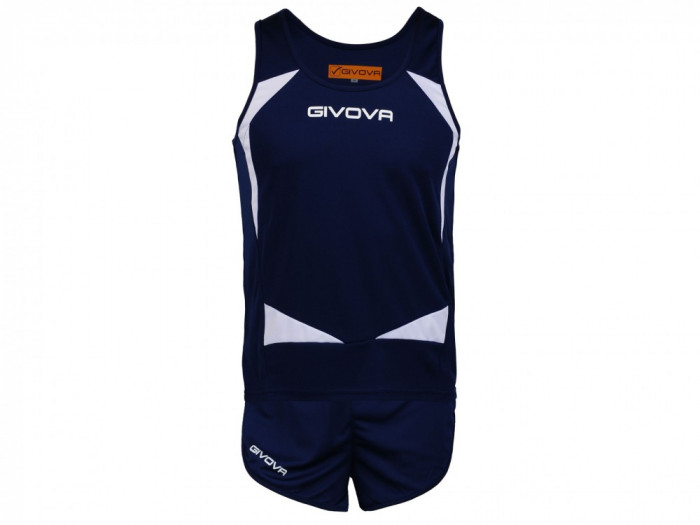 Compleu alergare barbati Givova Kit Sparta, blu-white, L
