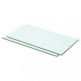 Gossi rafturi, 2 buc., 50 x 20 cm, panouri sticla transparenta