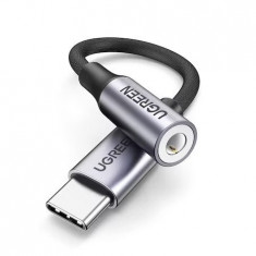 Adaptor pentru casti Ugreen AV161 50631, cu mini mufa de 3,5 mm la USB-C