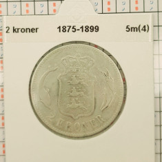 Danemarca 2 kroner 1875 argint - Christian IX - km 798 - G011