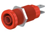 Soclu Banană 4mm Roşu Nichelat pentru Panou