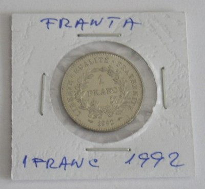 M3 C50 - Moneda foarte veche - Franta - 1 franc - omagiala - 1992 foto