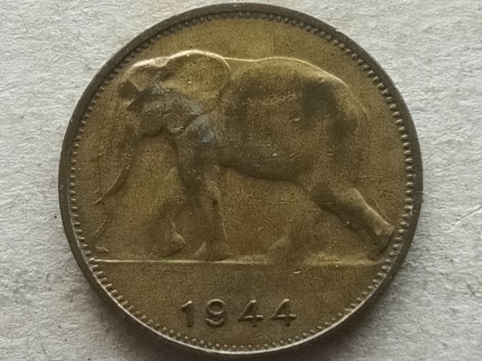 CONGO BELGIAN-1 FRANC 1944
