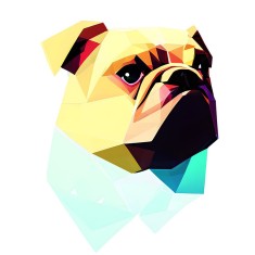 Sticker decorativ, Caine, Galben, 78 cm, 8523ST foto