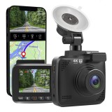 Camera auto de bord 4K ultra HD, Super night vision cu WiFi, GPS si unghi mare de filmare 170 ˚, rezolutie 3840x2160p 30fps, G-Senzor, Negru