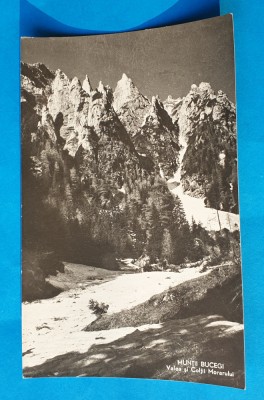 Carte Postala veche RPR - Muntii Bucegi - Valea si Coltii Morarului foto