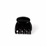 Cumpara ieftin Clema par mini neagra 2 cm plastic cu arc metalic accesoriu elegant 1 bucata