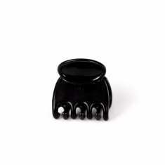 Clema par mini neagra 2 cm plastic cu arc metalic accesoriu elegant 1 bucata