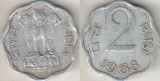 India 1968 - 2 paise, circulata