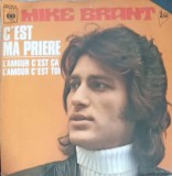 Disc Vinil LP Mike Brant - C&#039;est Ma Priere (1972) CBS Muzica Folk Pop Rock 18cm