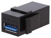 Conector USB 3.0 Dublu Keystone, Logilink, 2 Porturi Soclu Mama, Montare Panou, Negru