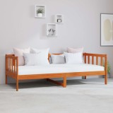 vidaXL Pat de zi cu saltea Culoare Ceară Maro și Alb 90 x 200 cm 3422699