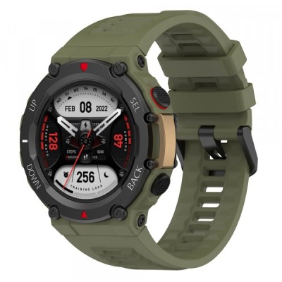 Curea Techsuit W067 pentru Amazfit T-Rex 2, Verde Inchis foto