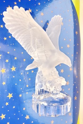 E406-Statuieta VULTUR semnata GOEBEL veche cristal laptos executie de exceptie. foto