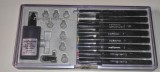 TRUSA VINTAGE REFORM REFOGRAF ( ROTRING ) 8 PIESE - desen tehnic arhitectura