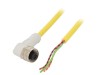 EATON ELECTRIC Cablu M12 3 pini 2m IP67 PVC galben conector mama unghi
