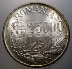 R.185 ROMANIA MIHAI I 25000 LEI 1946 XF/AUNC