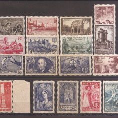 Franta 1938 - 10 serii, MNH/MH (vezi descrierea)