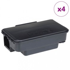 Capcane pentru soareci 4 buc Negru 22x12,5x7,5 cm foto