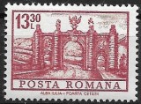 C1395 - Romania 1972 - Poarta Alba Iulia lei 13.30 neuzat,perfecta stare, Nestampilat