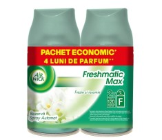 Rezerva odorizant camera Air Wick Freshmatic Frezie si Iasomie Duo Pack, 2x250 ml