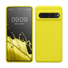 Husa kwmobile pentru Google Pixel 7 Pro, Silicon, Galben, 59452.149 foto