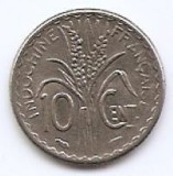 Indochina Franceza 10 Cenți 1940 - (Magnetica) Nichel ,18 mm KM-21.1