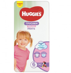 Scutece-chilotel Huggies Mega Pack, Nr.6, Fete, 15-25 kg, 44 buc foto