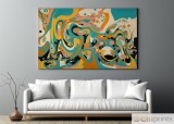 Tablou &bdquo;Organic Flow&rdquo; - Print Digital - P&acirc;nză Bumbac 100% pe Șasiu din lemn