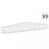 Cumpara ieftin Cosuri gabion arcuite 3 buc, 400x50x40/60 cm, fier galvanizat