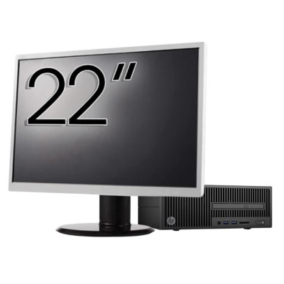Pachet Calculator Second Hand HP 280 G2 SFF, Intel Core i3-6100 3.70GHz, 8GB DDR4, 500GB HDD, DVD-ROM + Monitor 22&amp;amp;quot; NewTechnology Media foto