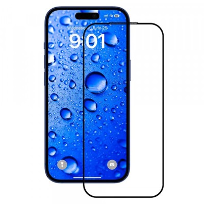 Folie de protectie Ecran Anank pentru Apple iPhone 17 Pro Max, Sticla Securizata, Full Glue, 2.5D, Neagra foto