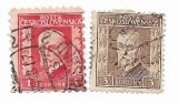 Cehoslovacia - Presedintele Masaryk - Dimensiunea imaginii: 18 &frac34; x 22 mm, 1925-1926 - valori obliterate
