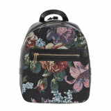 Rucsac negru cu model floral