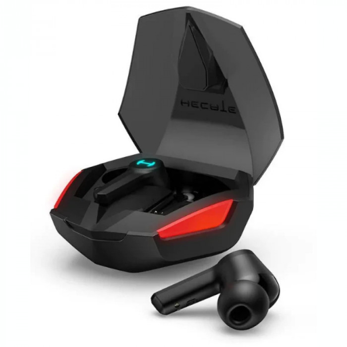 CASTI Edifier wireless intraauriculare - butoni utilizare multimedia smartphone microfon pe casca conectare prin Bluetooth 5.2 RGB USB-C negru &amp;quot;G