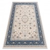Covor L&acirc;nă NAIN Bej/Albastru 120x170 cm Ornament Cadru 8mm Grosime Antistatic OEKO-TEX
