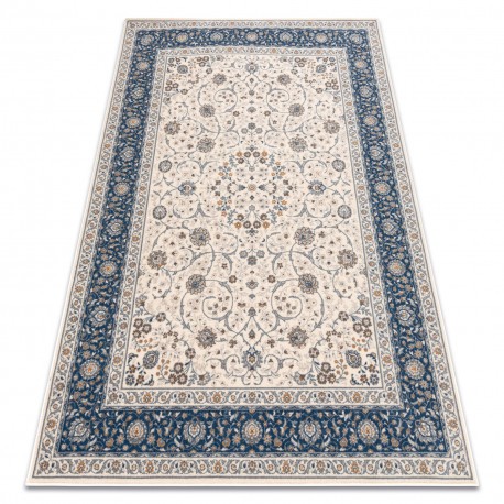 Covor L&acirc;nă NAIN Ornament, cadru, 7179/51613 bej / albastru, 240x340 cm