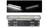 LEDBAR 38cm 55W cu DRL ALB, Suport Numar, 4768lm, 12-24V, E-Mark, Auto, Camion, Tractor, SUV, Offroad
